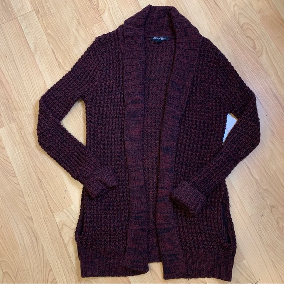 BURGUNDY CARDIGAN - Picture 1 of 3